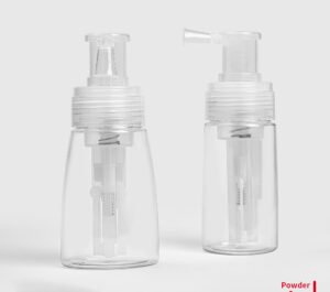 Powder Spray Bottle Series – 140ml and 180ml | PET Material | 0.06cm³ Output