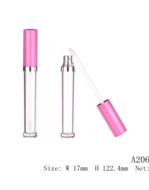 Mini Round Lip Gloss Tube with Wand – A206A (3ml)