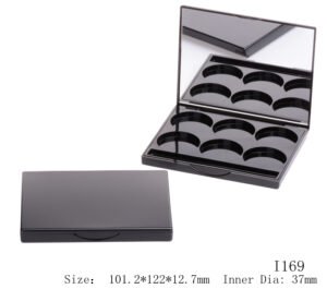 6-Pan Rectangular Eyeshadow Case with Mirror – I169