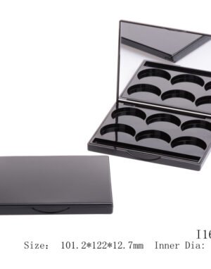 6-Pan Rectangular Eyeshadow Case with Mirror – I169