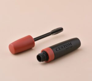 17ml Premium Mascara Tube – Matte Black with Chrome Cap