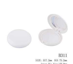 Classic Round Compact Powder Case with Mirror – B311